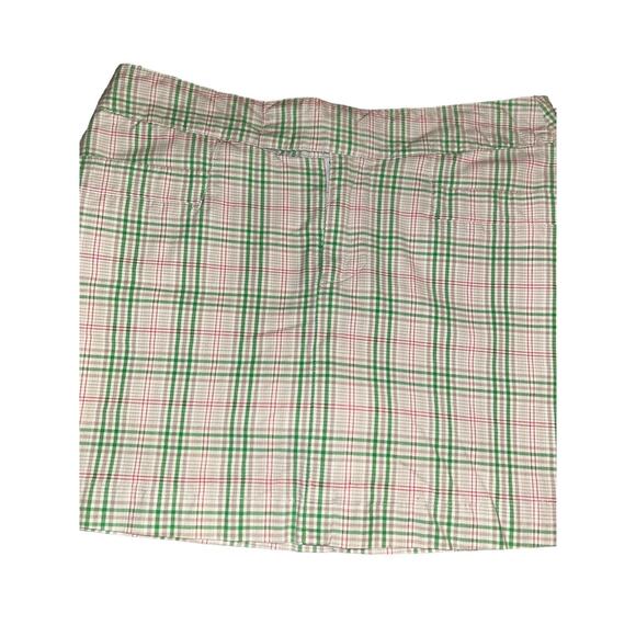 Maurices vtg‎ Plaid Mini Skirt Beige Green Red Casual Party Cute Short - Picture 2 of 8
